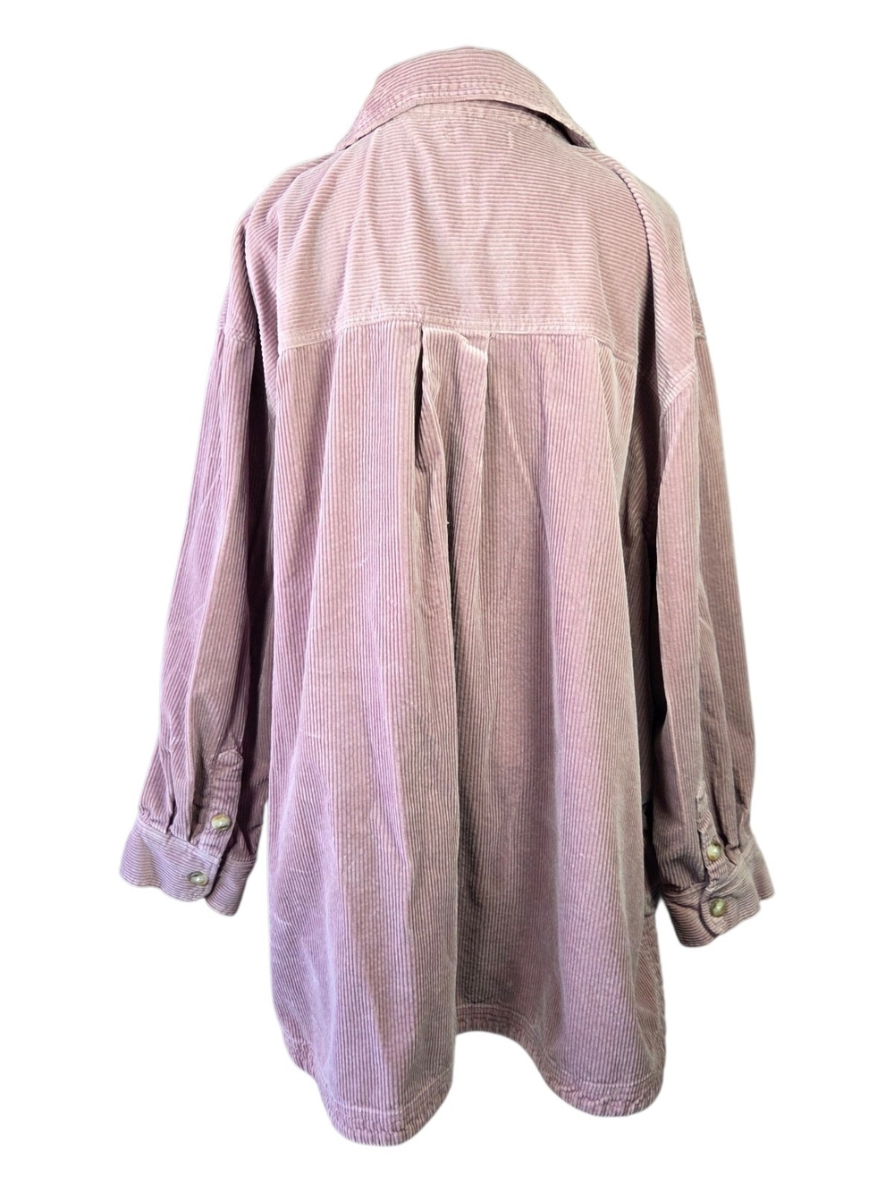 Madewell Mauve Corduroy Button-Front Shacket Size 2X - Picture 3 of 7